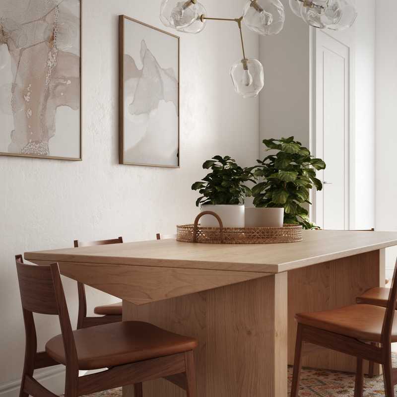 Bohemian, Midcentury Modern Dining Room Design by Havenly Interior Designer Cathryn