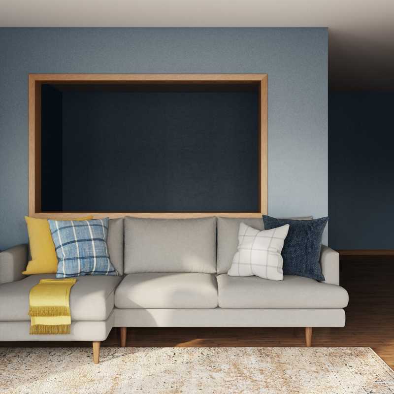 Rustic, Midcentury Modern Living Room Design by Havenly Interior Designer Priscila