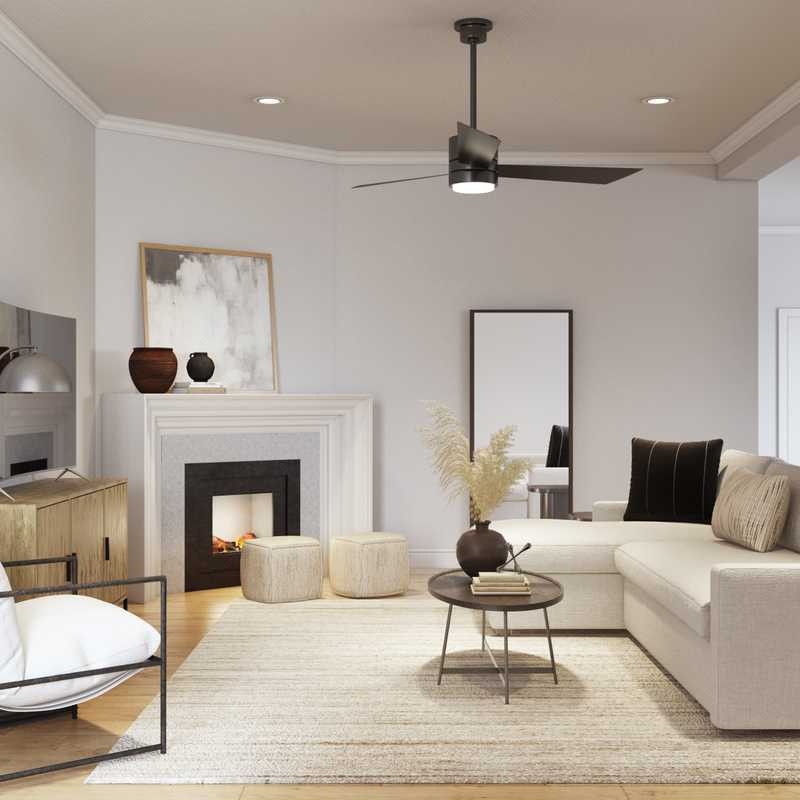 Contemporary, Modern, Scandinavian Living Room Design by Havenly Interior Designer Victoria