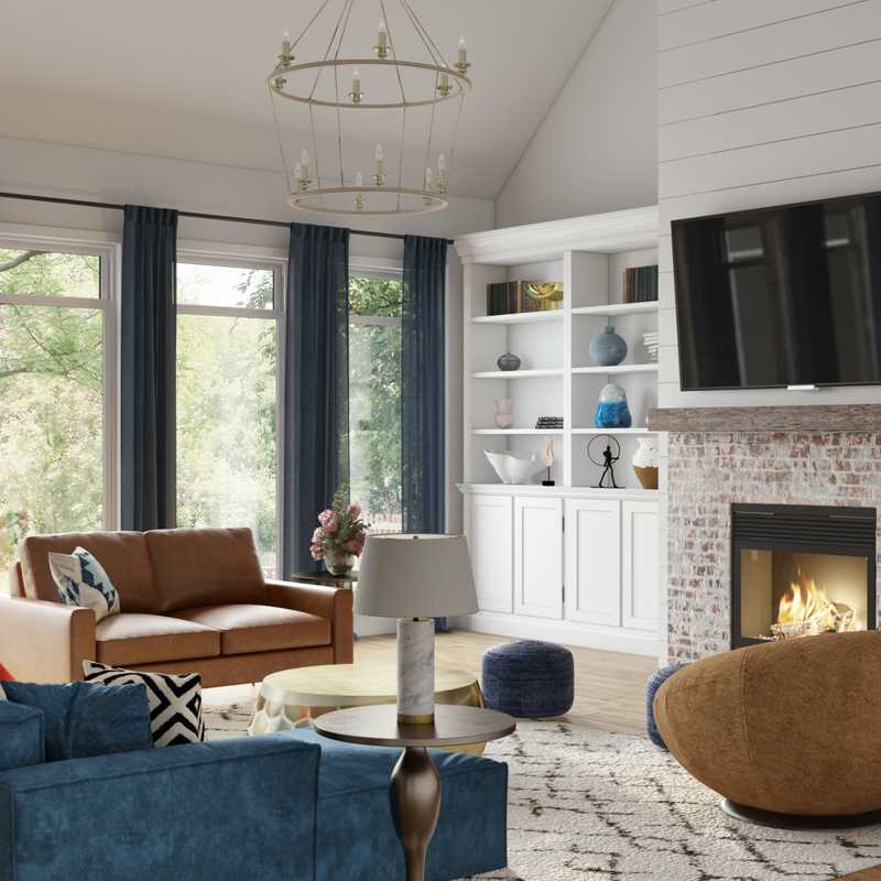 Modern, Glam Living Room Design by Havenly Interior Designer Nusrath