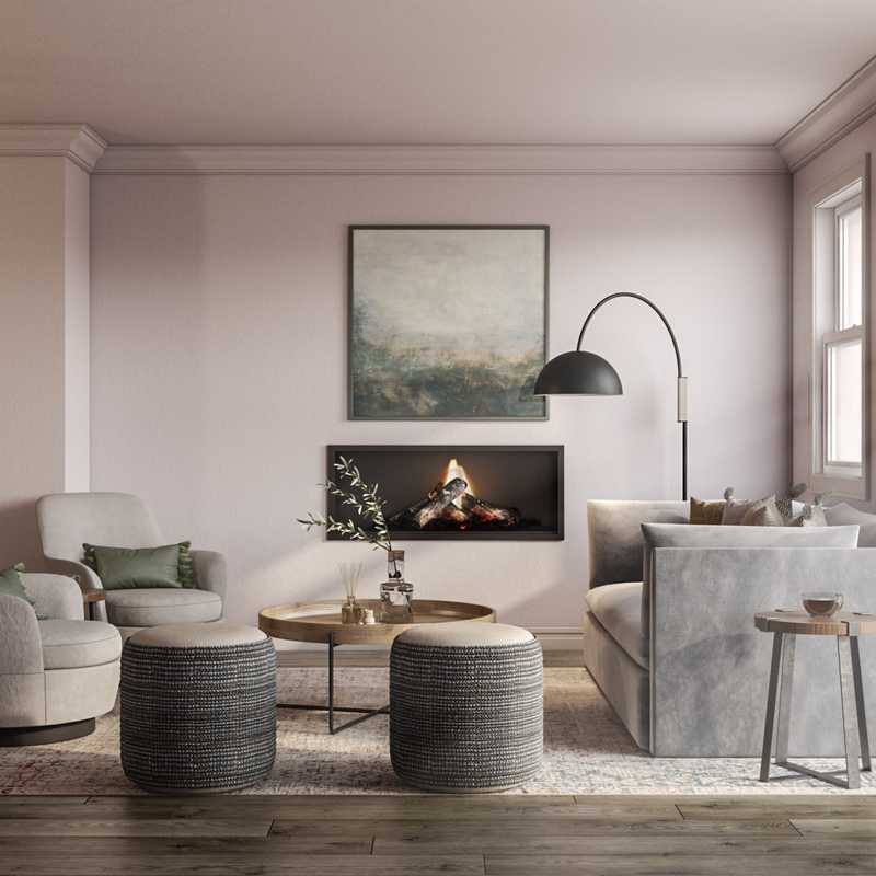 Contemporary, Rustic Living Room Design by Havenly Interior Designer Astrid