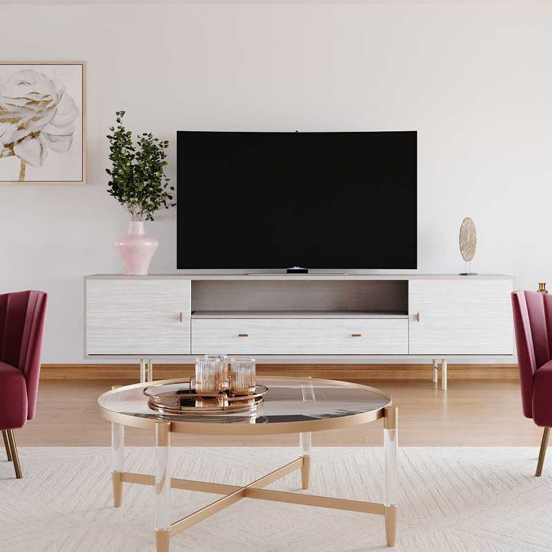 Classic, Glam Living Room Design by Havenly Interior Designer Erin
