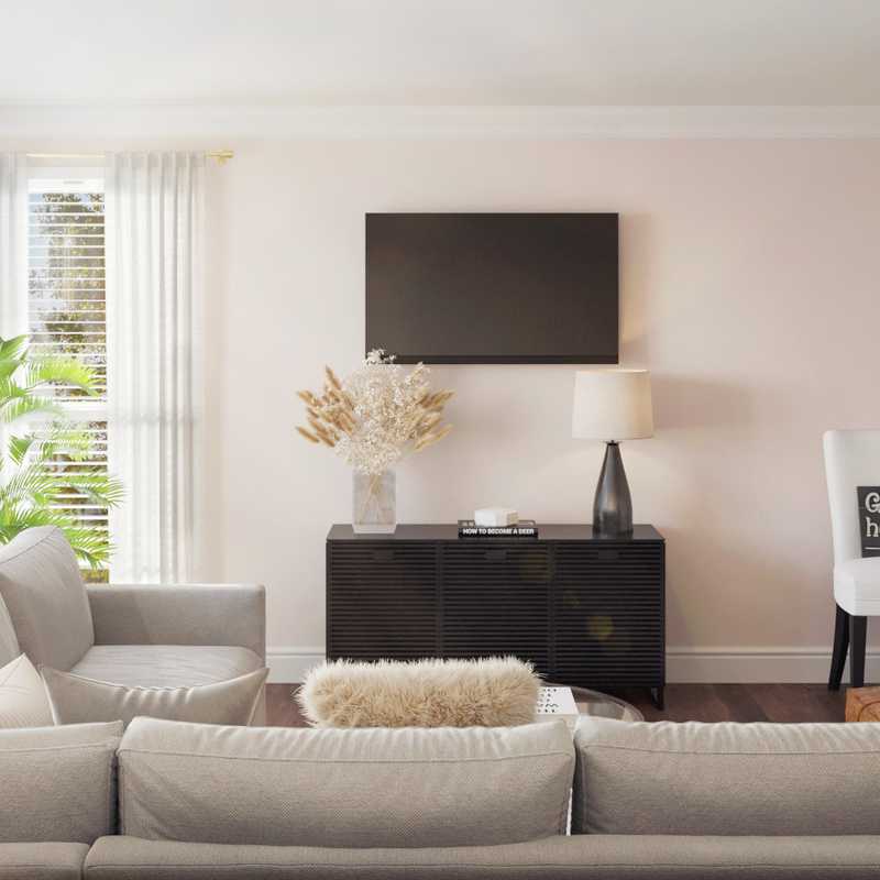 Contemporary, Rustic Living Room Design by Havenly Interior Designer Madison