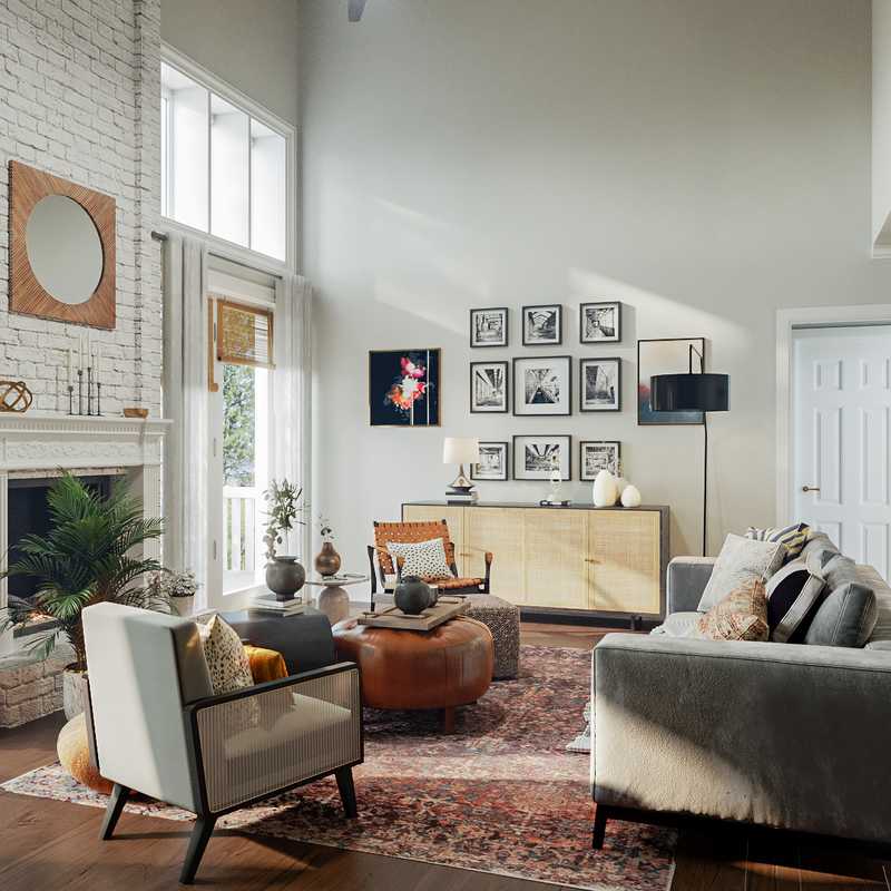 Eclectic, Bohemian, Glam Living Room Design by Havenly Interior Designer Patrice
