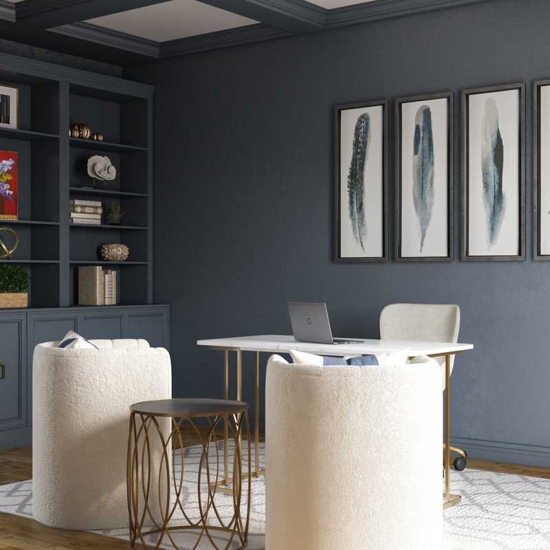 Contemporary, Modern, Classic, Glam Office Design by Havenly Interior Designer Megan