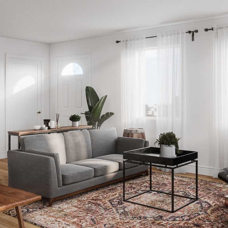 Industrial, Midcentury Modern, Scandinavian Living Room Design by Havenly Interior Designer Carla