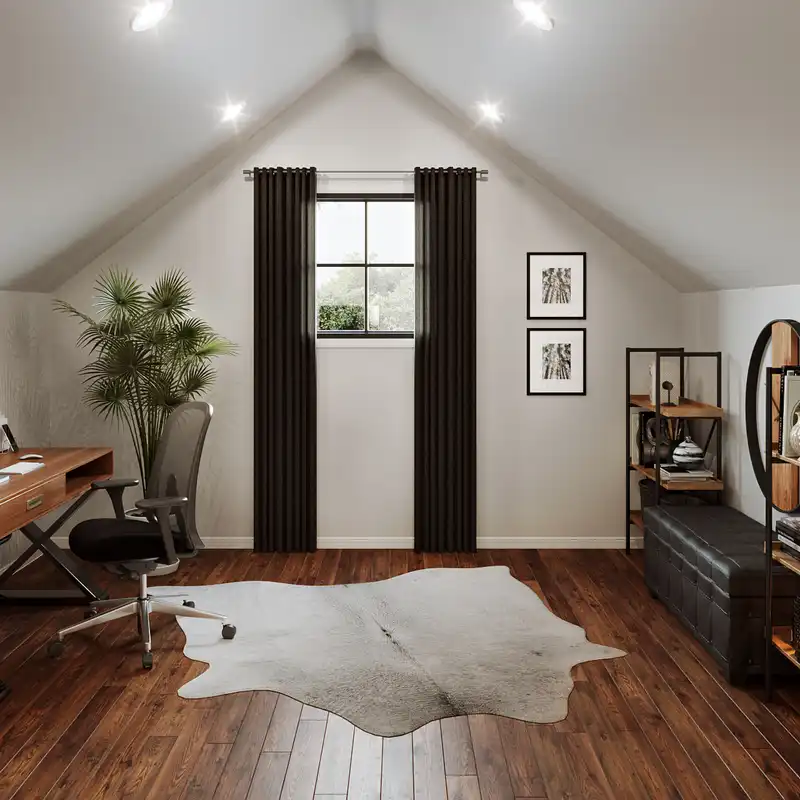 Industrial, Farmhouse, Rustic, Minimal Office Design by Havenly Interior Designer Emily