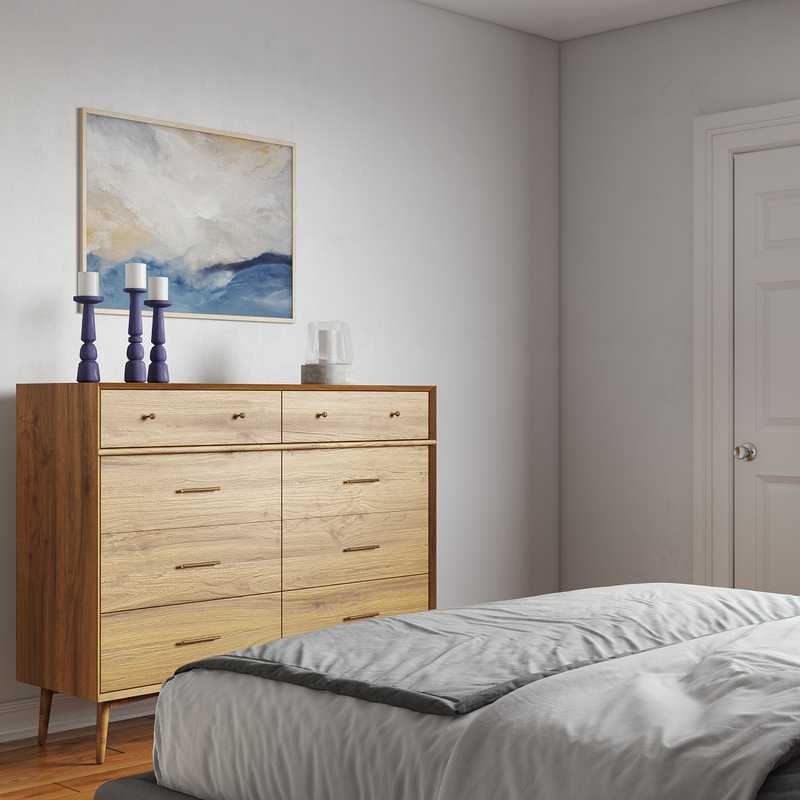 Industrial, Midcentury Modern Bedroom Design by Havenly Interior Designer Allison