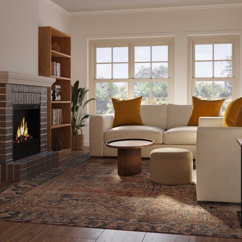 Modern, Bohemian, Midcentury Modern, Minimal Living Room Design by Havenly Interior Designer Hayley