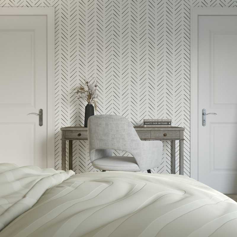 Bohemian, Midcentury Modern Bedroom Design by Havenly Interior Designer Jennifer