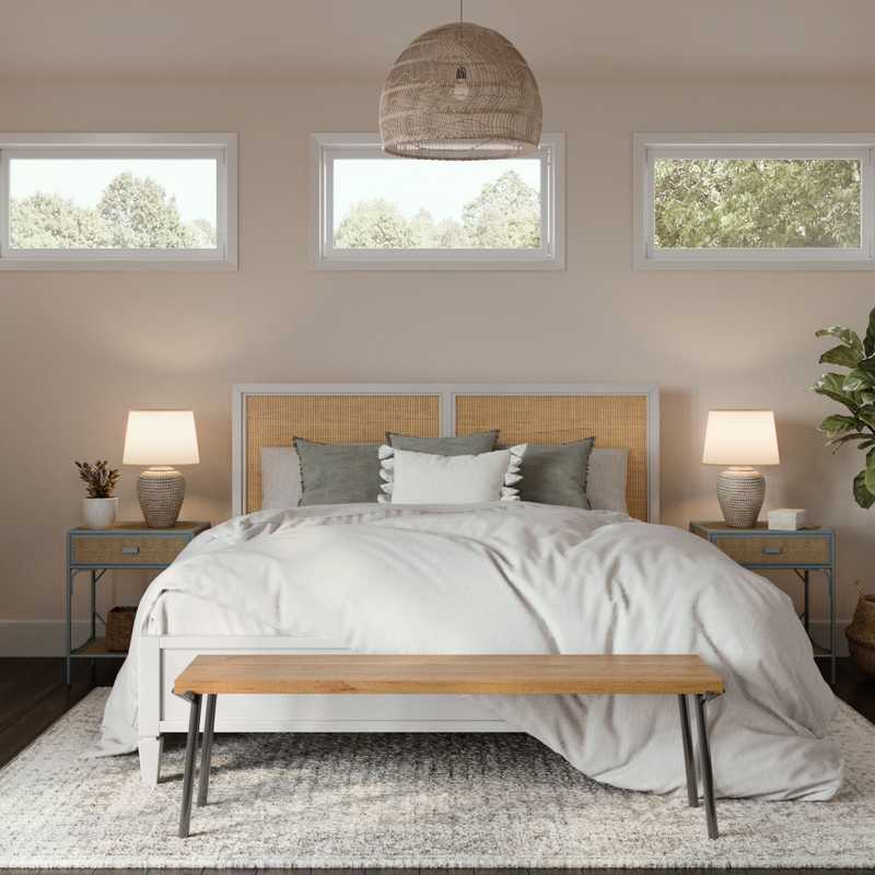 Bohemian, Coastal, Transitional Bedroom Design by Havenly Interior Designer Amelia