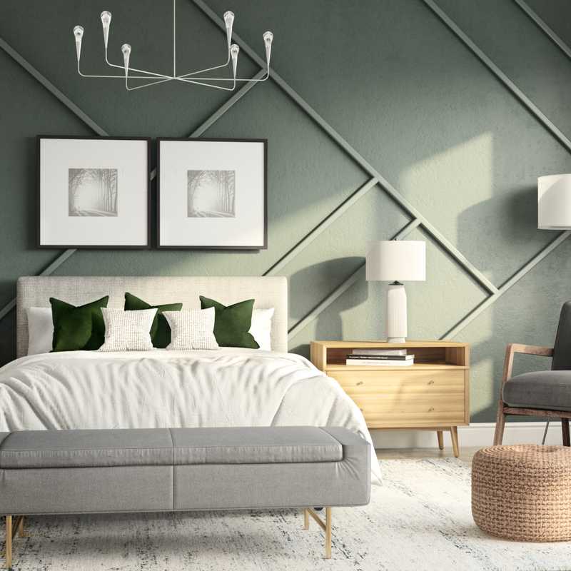 Contemporary, Modern, Midcentury Modern Bedroom Design by Havenly Interior Designer Anny
