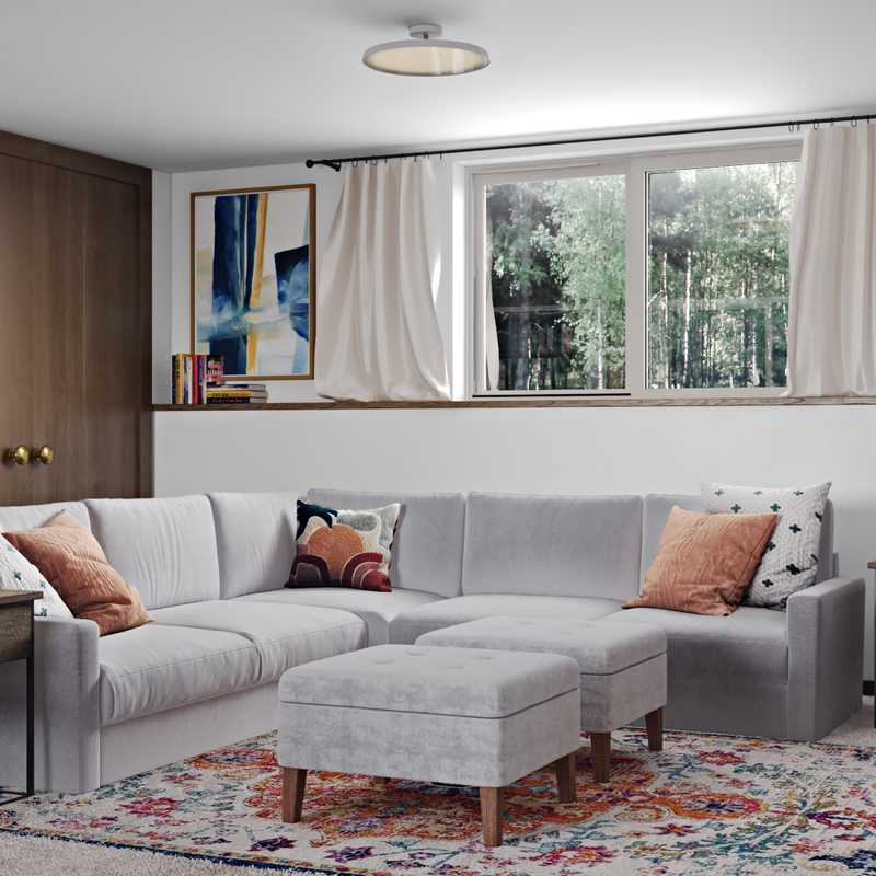 Bohemian, Farmhouse Living Room Design by Havenly Interior Designer Danahe