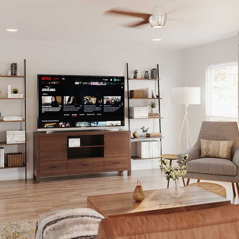 Midcentury Modern Living Room Design by Havenly Interior Designer Veema
