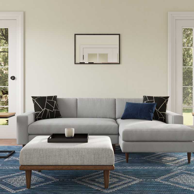 Modern, Industrial, Scandinavian Living Room Design by Havenly Interior Designer Jackie