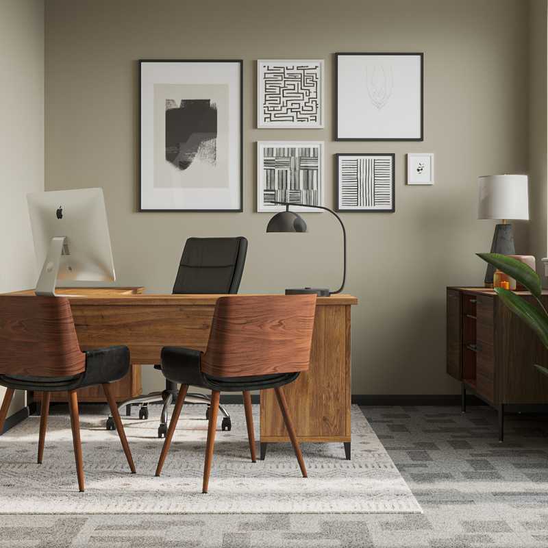 Modern Office Design by Havenly Interior Designer Carla