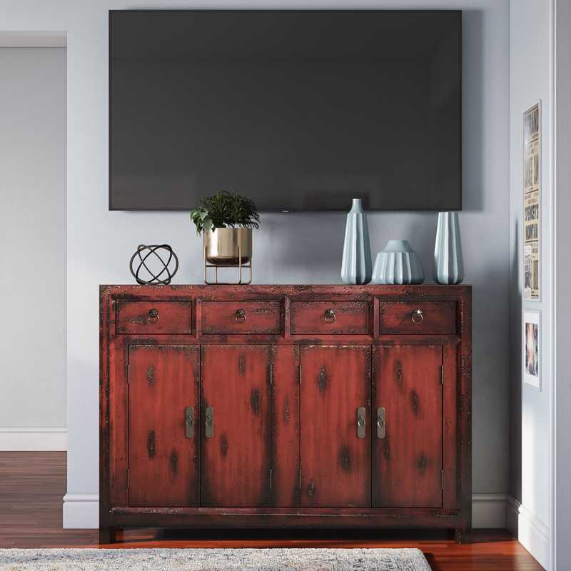 Eclectic, Coastal, Farmhouse Living Room Design by Havenly Interior Designer Ashley