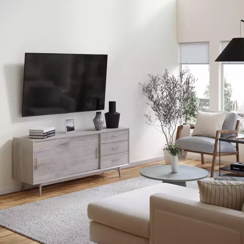 Contemporary, Modern, Minimal, Scandinavian Living Room Design by Havenly Interior Designer Freddi