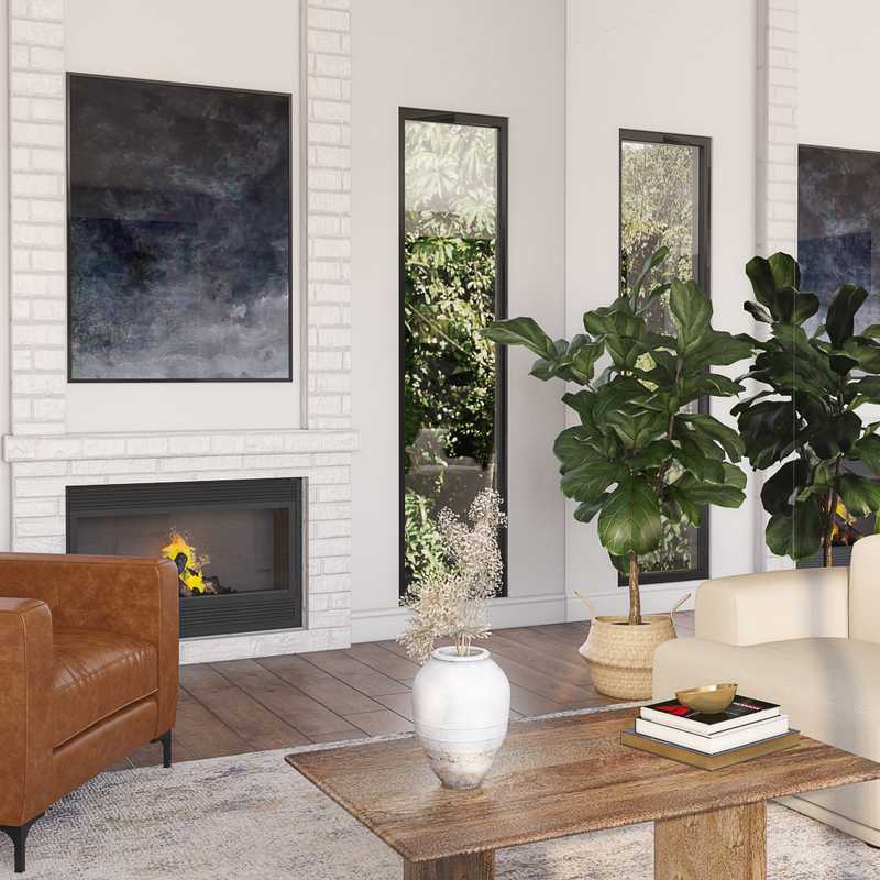 Contemporary, Modern, Rustic Living Room Design by Havenly Interior Designer Maria