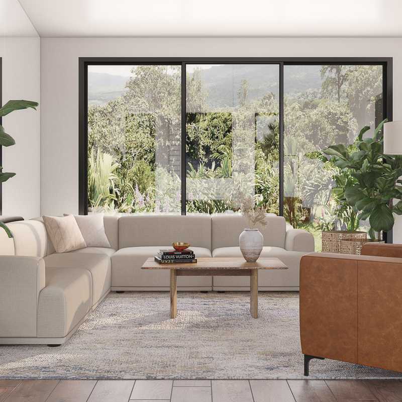 Contemporary, Modern, Rustic Living Room Design by Havenly Interior Designer Maria