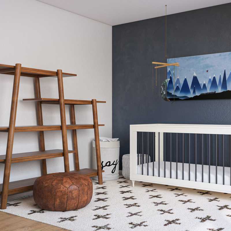 Midcentury Modern, Scandinavian Nursery Design by Havenly Interior Designer Athena