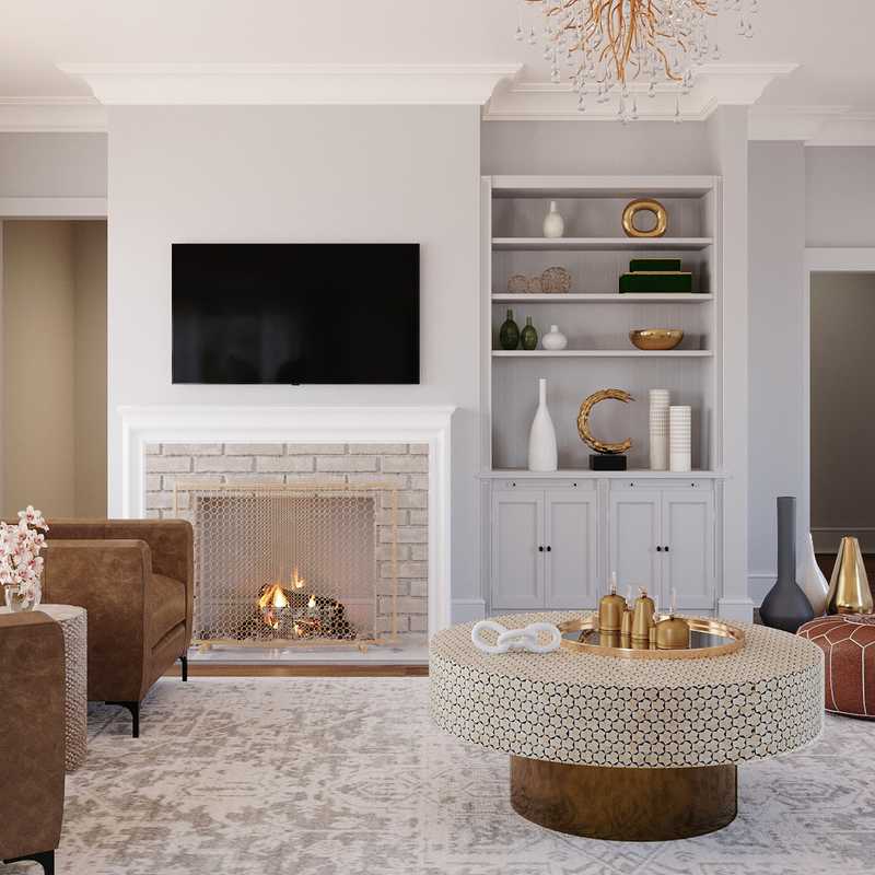 Modern, Glam Living Room Design by Havenly Interior Designer Lena