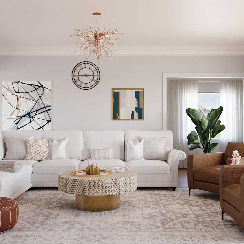 Modern, Glam Living Room Design by Havenly Interior Designer Lena