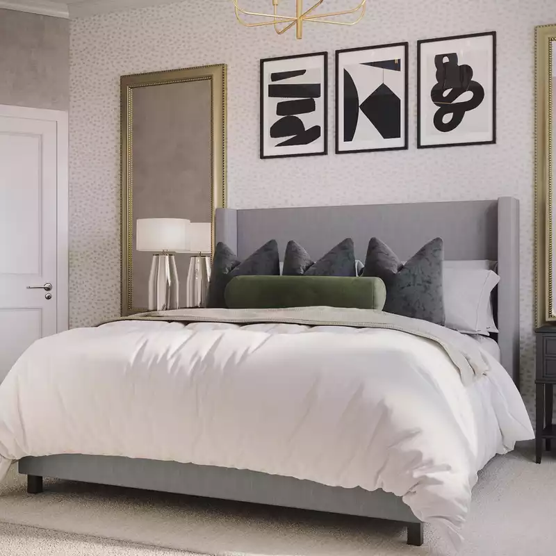 Classic, Glam Bedroom Design by Havenly Interior Designer Namita