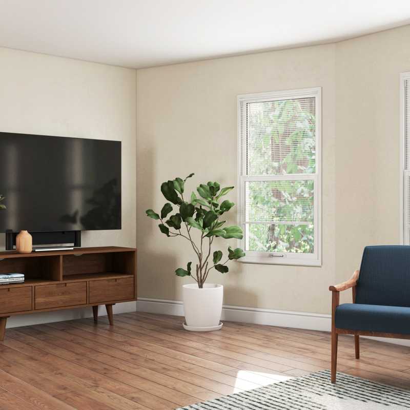 Midcentury Modern, Scandinavian Living Room Design by Havenly Interior Designer Camila