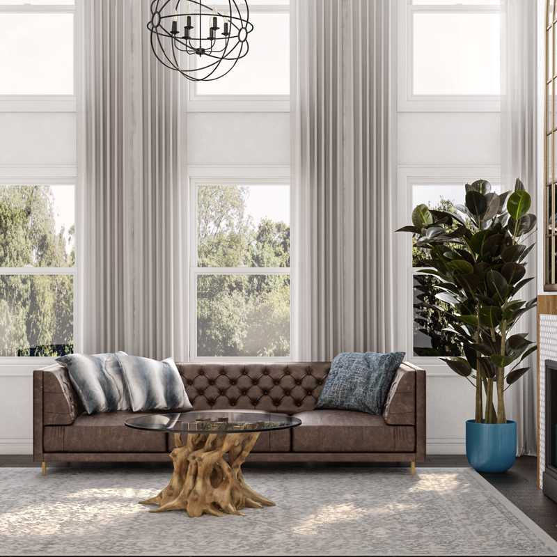 Modern, Rustic Living Room Design by Havenly Interior Designer Colleen