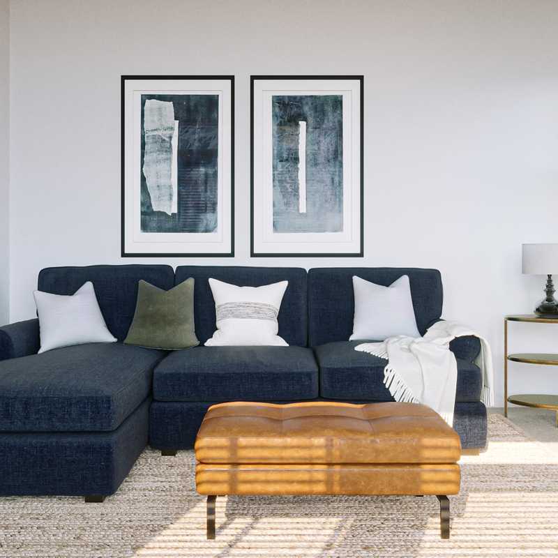 Modern, Classic, Minimal Living Room Design by Havenly Interior Designer Sarah