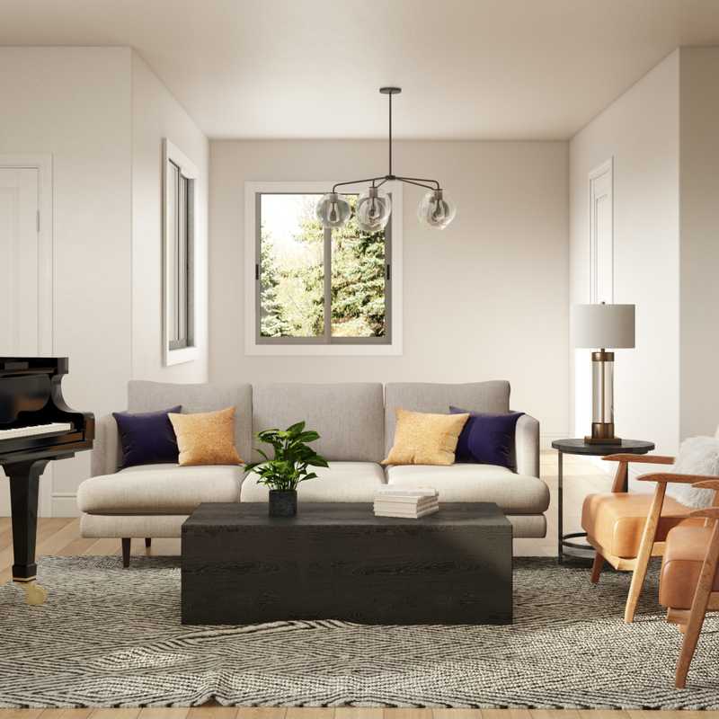 Midcentury Modern Living Room Design by Havenly Interior Designer Sofia