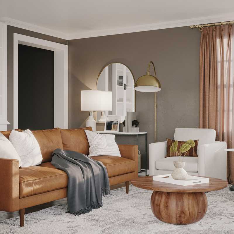 Rustic Living Room Design by Havenly Interior Designer Helene