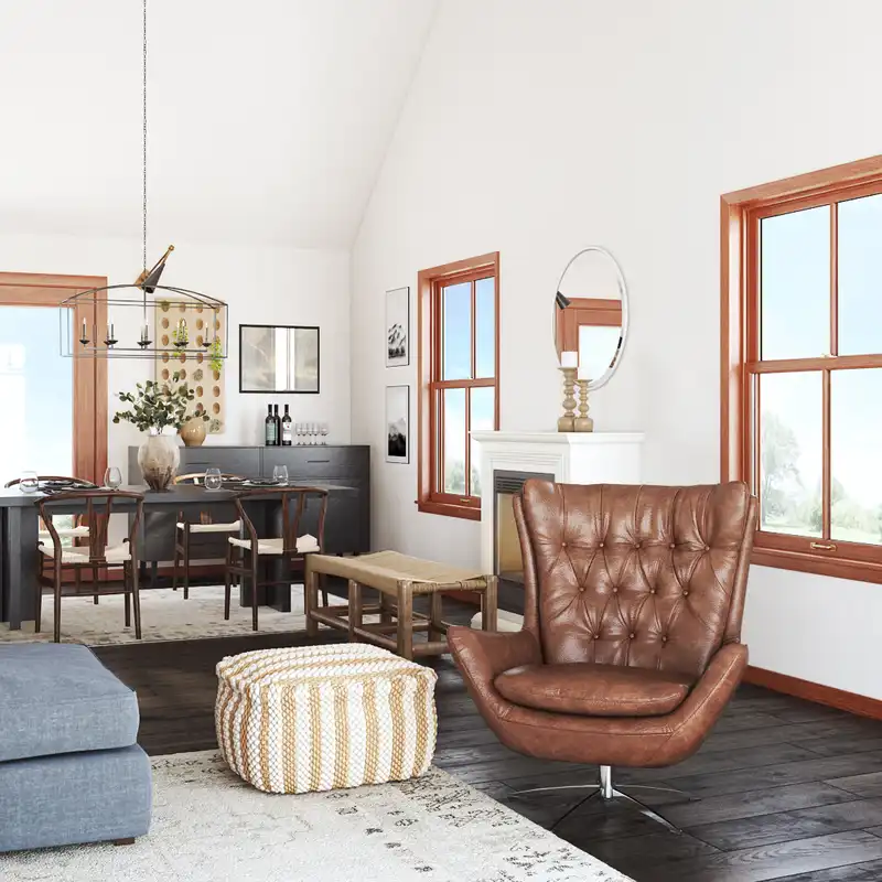 Modern, Classic Living Room Design by Havenly Interior Designer Dawn