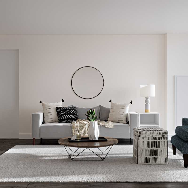 Midcentury Modern, Minimal, Scandinavian Living Room Design by Havenly Interior Designer Jackie