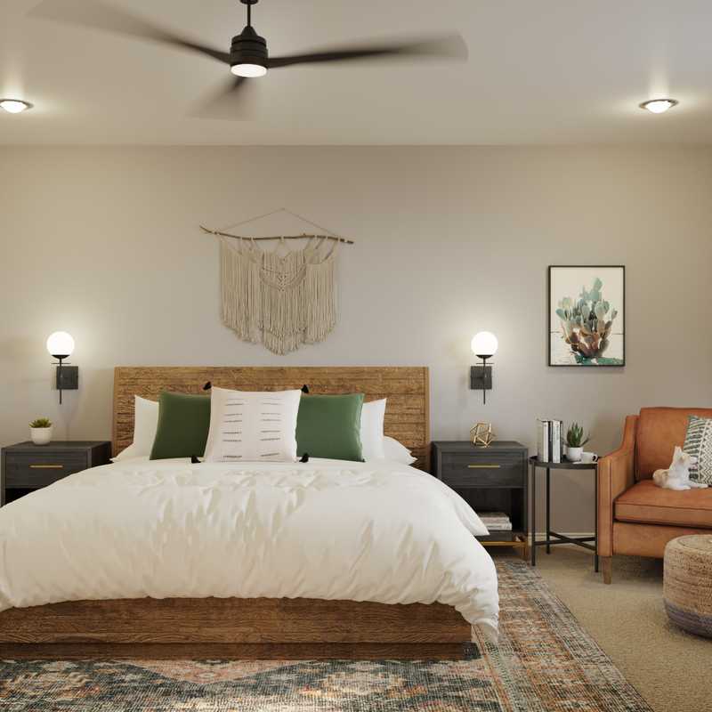 Modern, Bohemian Bedroom Design by Havenly Interior Designer Emily