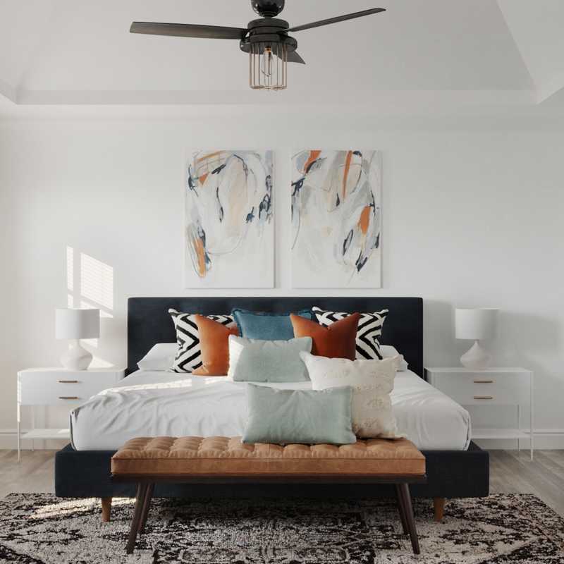 Midcentury Modern, Scandinavian Bedroom Design by Havenly Interior Designer Erin