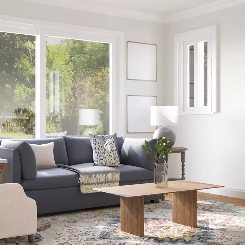 Classic, Farmhouse, Transitional Living Room Design by Havenly Interior Designer Sarah