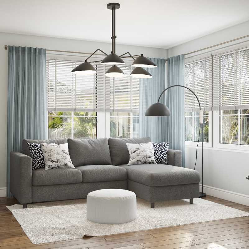 Contemporary, Modern Living Room Design by Havenly Interior Designer Jacqueline