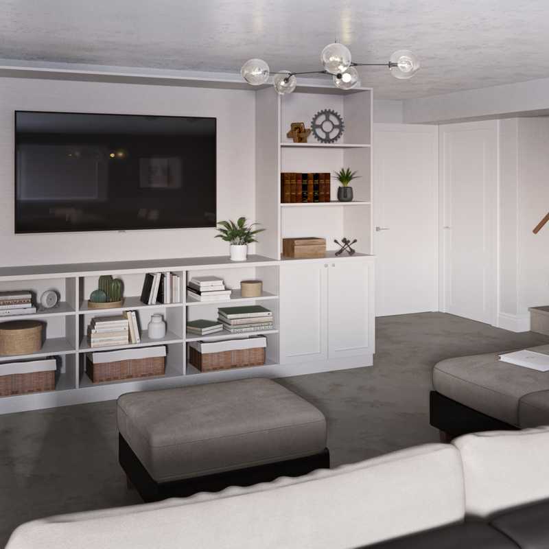 Modern, Industrial, Rustic Living Room Design by Havenly Interior Designer Kimberly