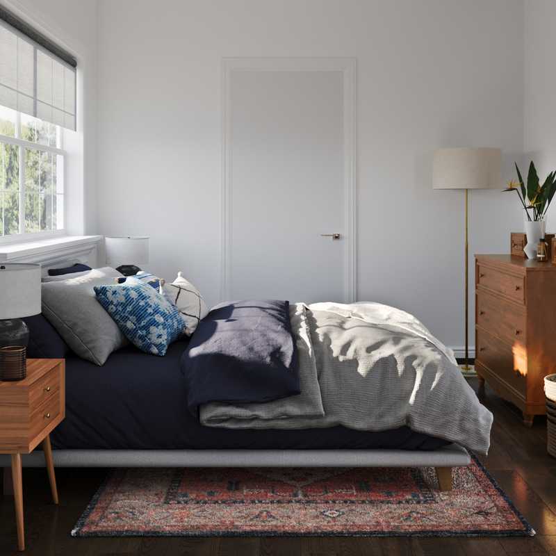 Eclectic, Bohemian, Midcentury Modern Bedroom Design by Havenly Interior Designer Katie