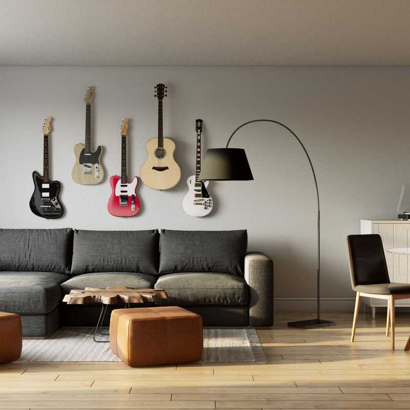 Midcentury Modern Living Room Design by Havenly Interior Designer Colleen