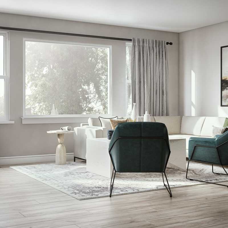 Midcentury Modern, Scandinavian Living Room Design by Havenly Interior Designer Abril