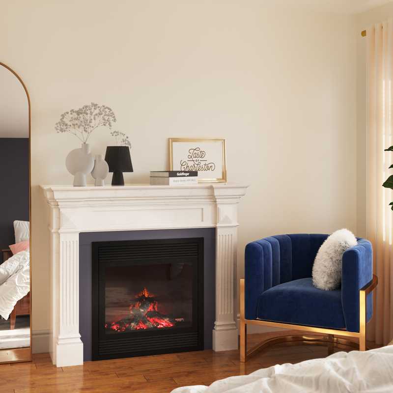 Glam, Global Bedroom Design by Havenly Interior Designer Courtney