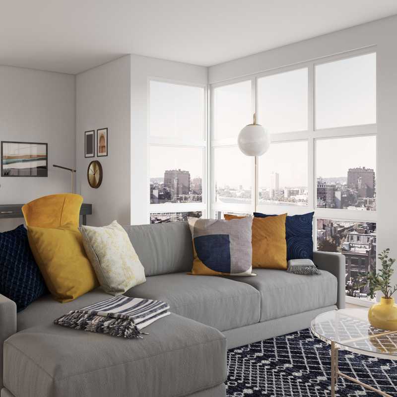 Modern, Glam, Minimal Living Room Design by Havenly Interior Designer Julia