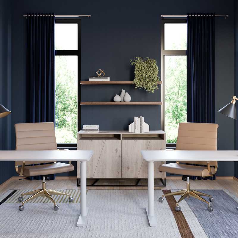 Contemporary, Modern, Scandinavian Office Design by Havenly Interior Designer Anny