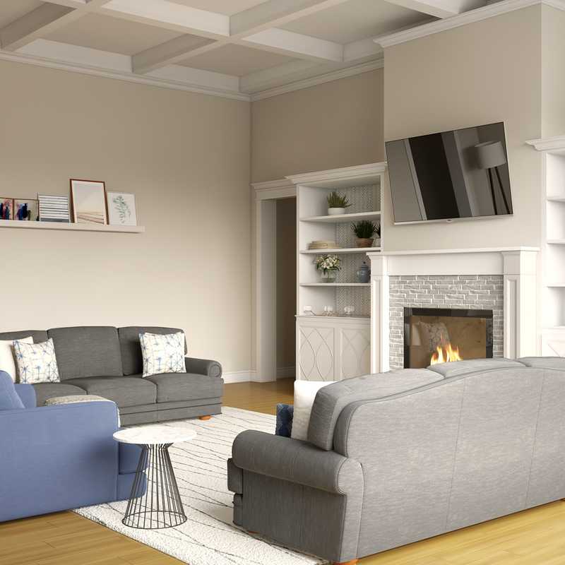 Modern, Coastal Living Room Design by Havenly Interior Designer Alycia