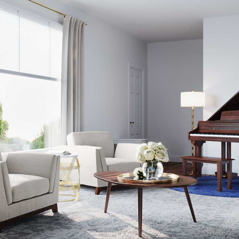 Classic, Glam Living Room Design by Havenly Interior Designer Carla