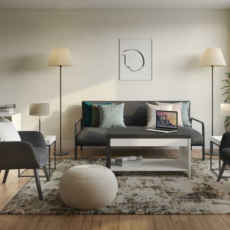 Contemporary, Modern, Midcentury Modern Living Room Design by Havenly Interior Designer Brenda
