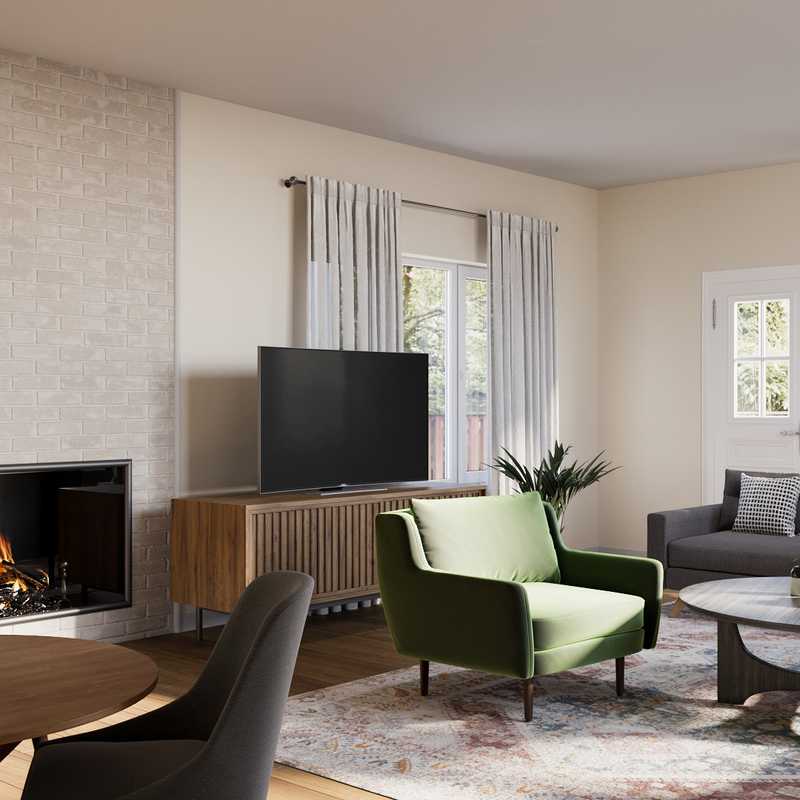 Midcentury Modern, Minimal, Scandinavian Living Room Design by Havenly Interior Designer Carla